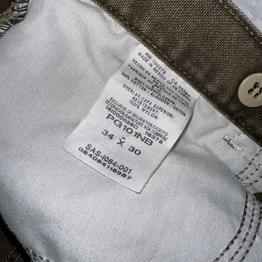 Wrangler Pro Gear Briar Hunting Pants Mens 34x30 Brown Canvas Brush Guard
